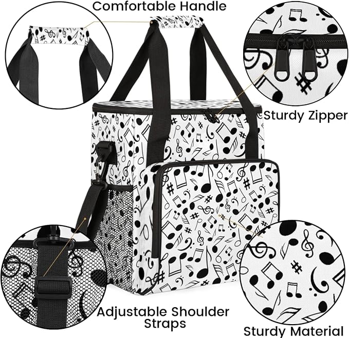 Black And White Music Coffee Maker Travel Bag - Image 6
