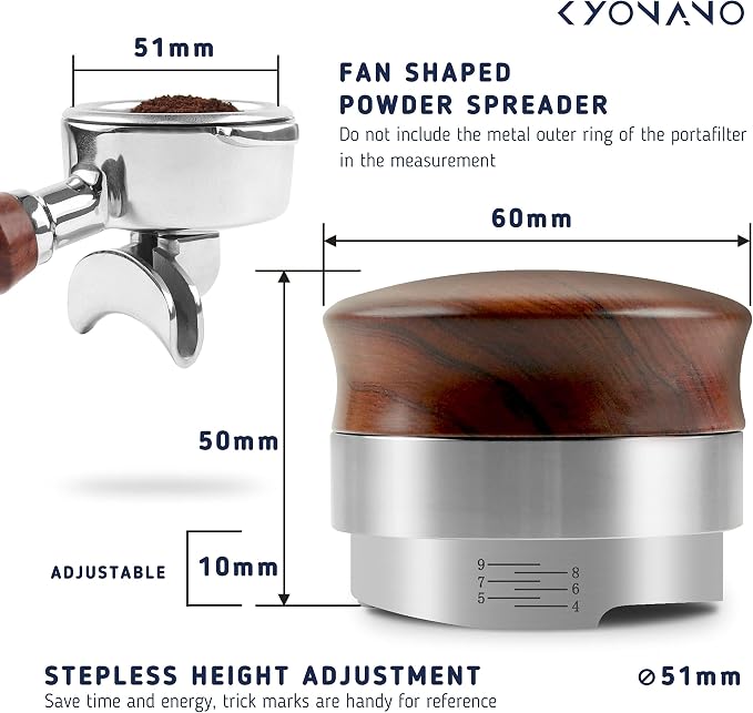 KYONANO Dalbergia Odorifera Wooden Coffee Distributor 51mm - Image 3