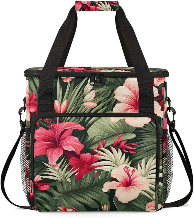 Tropical Floral Plant Coffee Maker Carring Bag, Large Insulated Storage by Home