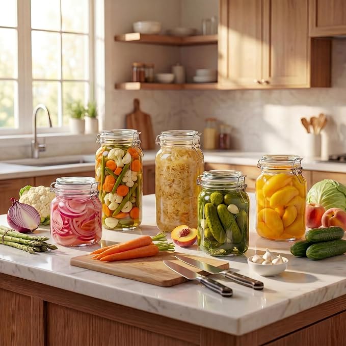 78oz - 3 Pack Square Glass Jars - Image 2