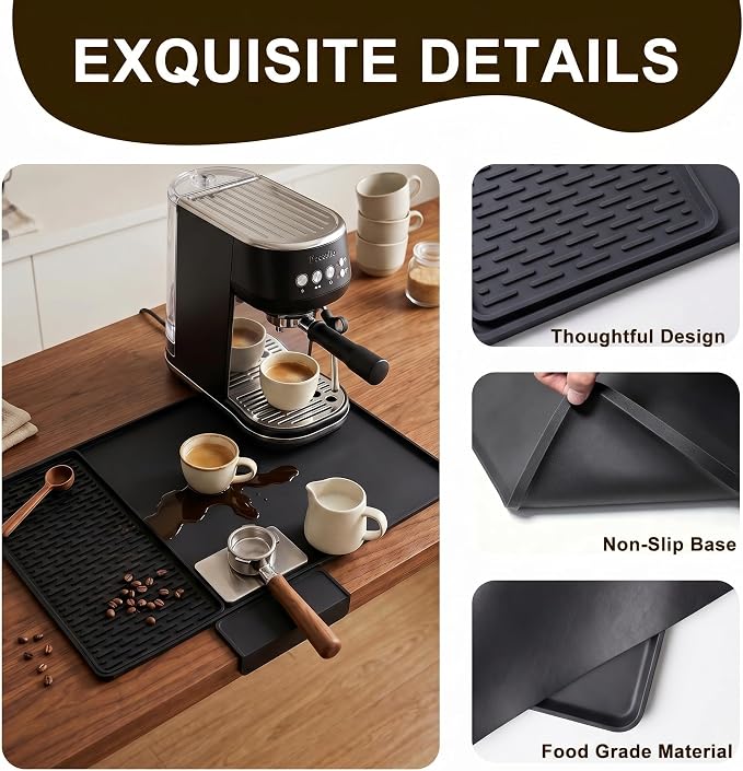 Caketime 2 In 1 Silicone Coffee Bar Mat Accessories - Image 7