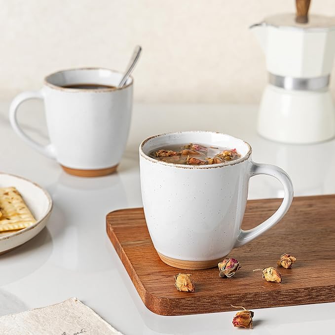 AmorArc 12oz Ceramic Coffee Mugs set of 6, Stylish Coffee Mugs - Image 5