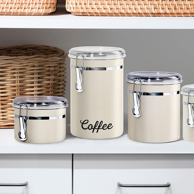 Oggi Stainless Steel Coffee Canister 62 fl oz - Image 4