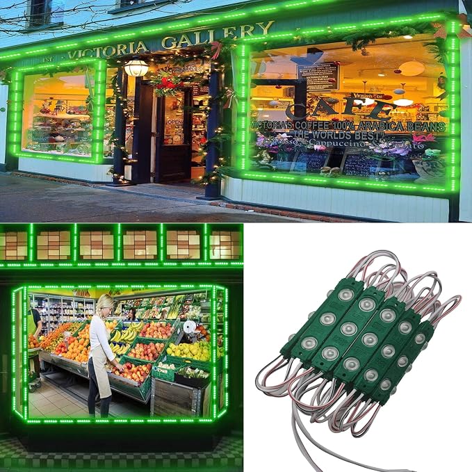 Storefront Lights 100PCS LED Module Green Light - Image 5