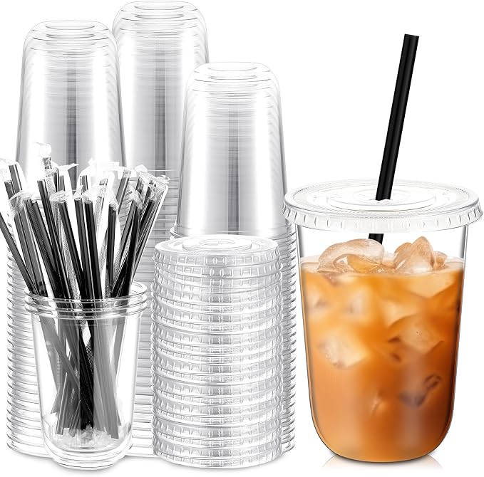 Ziliny 100 Set Clear Plastic Cups by Ziliny