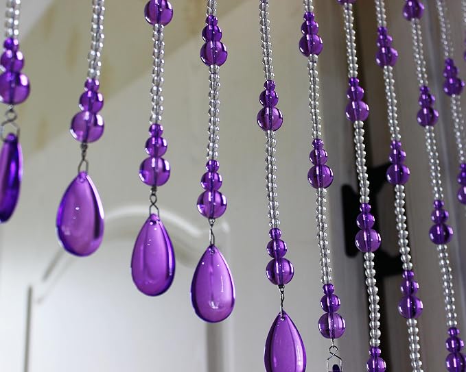 Crystal Beaded Curtain for Doorways, Hanging Glass Door Beads Curtains for - Image 4