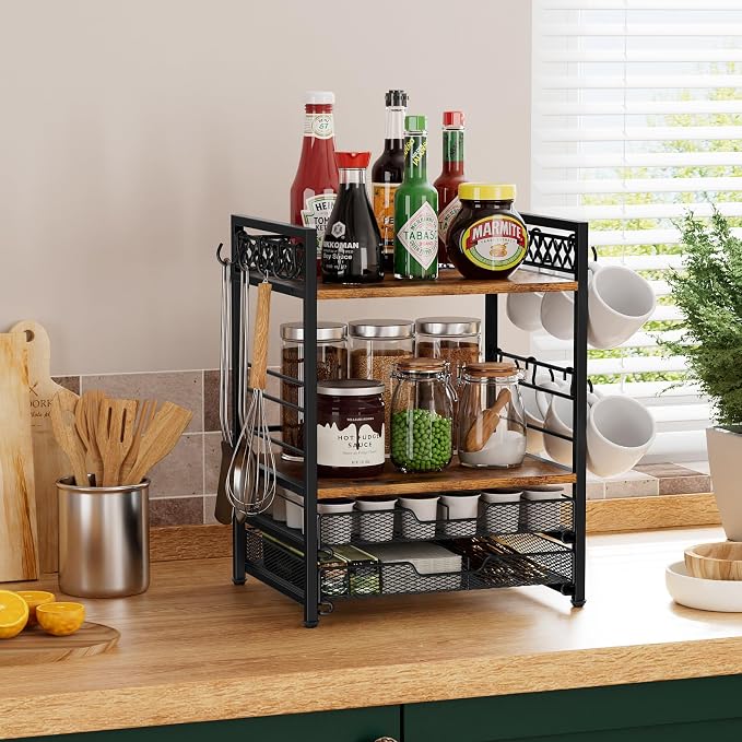 Plaviya Coffee Bar Station Organizer, 4 Tier K Cup Organizer Mug Holder - Image 6