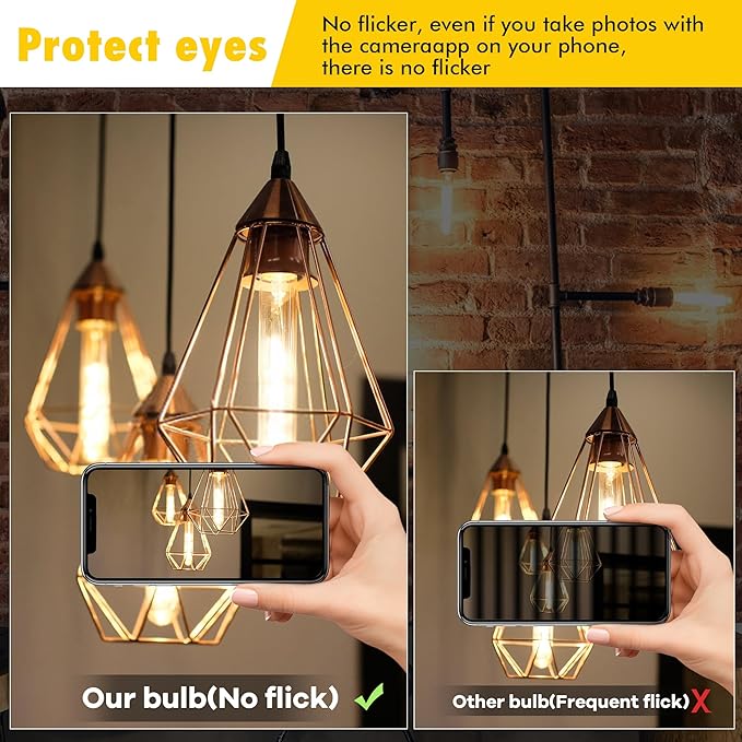 Dimmable Tubular Light Bulbs 40Watt, 4W E26 T10 LED Type T Bulbs, 2700K Warm - Image 5
