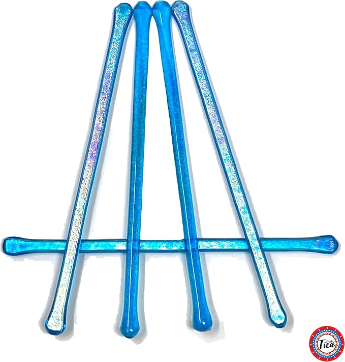 studioTica Handmade Glass Swizzle Sticks: Capri Fire, Cocktail + Hiball Stirrer - Image 5