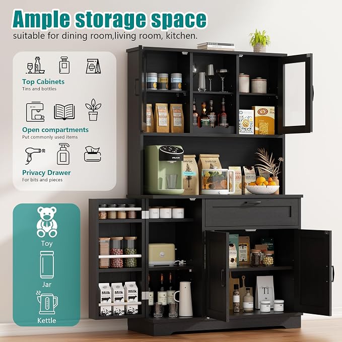 Vongrasig Farmhouse Pantry Cabinet - Image 4