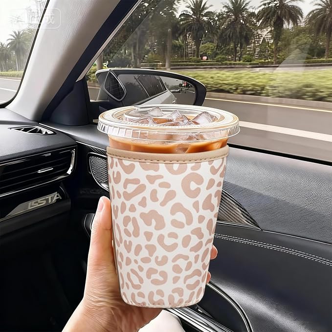 Haevola 3 Pieces Reusable Insulated Neoprene Iced Coffee Cup Sleeve, Durable - Image 2