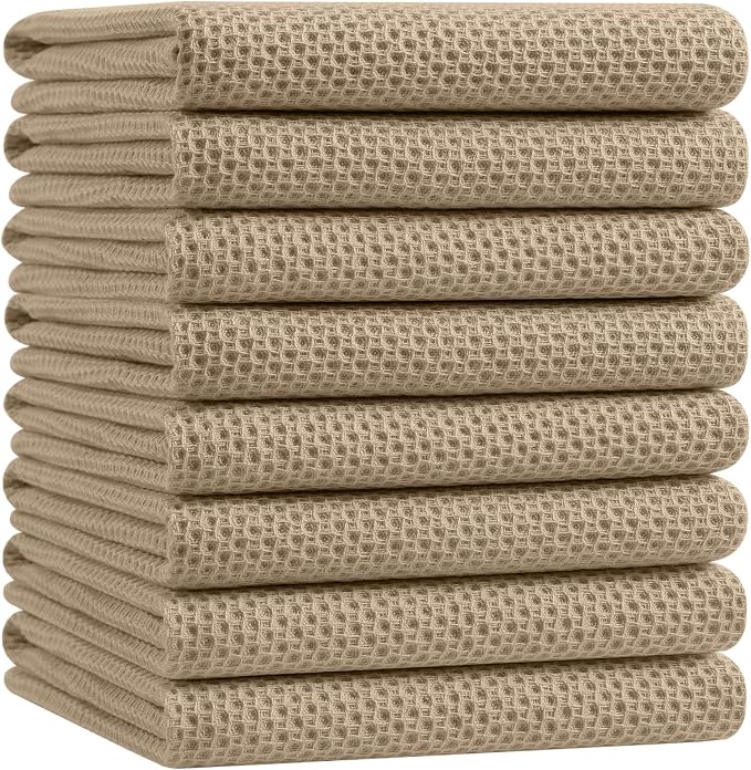 Homaxy 100% Cotton Oversized Waffle Weave Kitchen Dish Towels, Ultra Soft by Homaxy