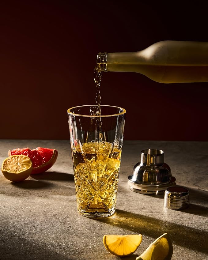 Glass Cocktail Shaker, 15oz Cutting Design - Image 9