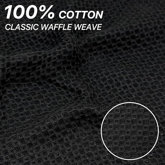 100% Cotton Waffle Weave Kitchen Towels, 6 Pack Dish Cloths - Image 2