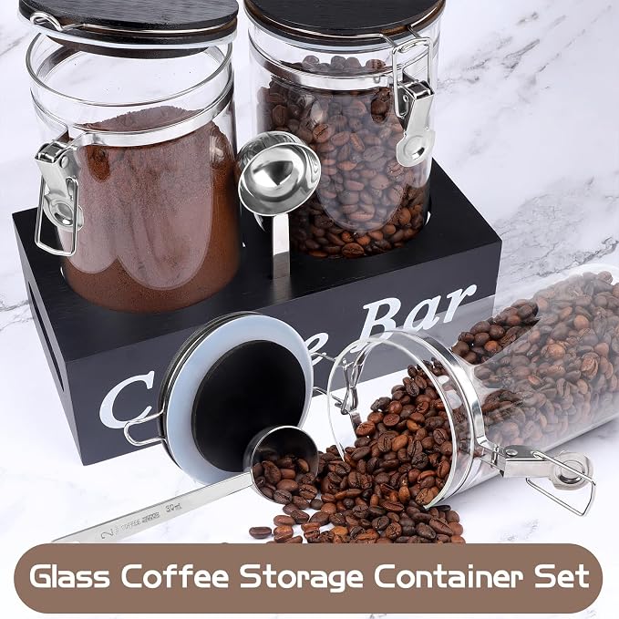WYTAOHZL 2PCS Glass Coffee Containers - Image 5