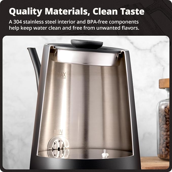Greater Goods Electric Gooseneck Kettle, 1200W Stainless Steel - Image 8