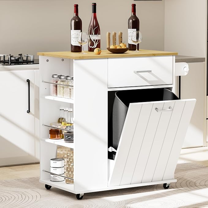 HQZX Rolling Kitchen Island by HQZX