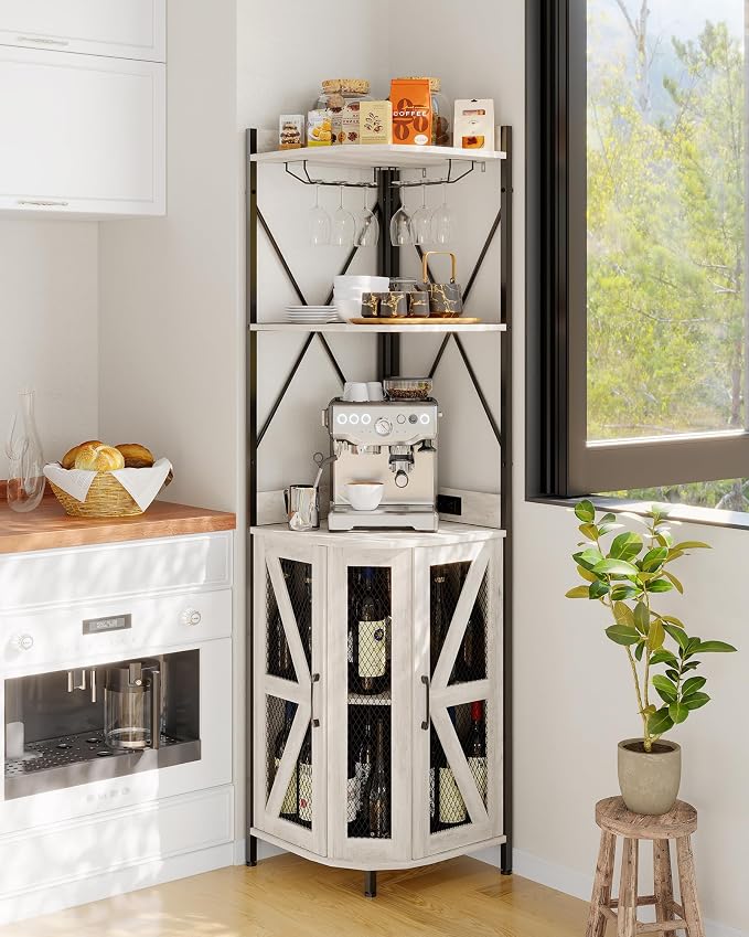 Garvee 72in Corner Wine Cabinet by Garvee