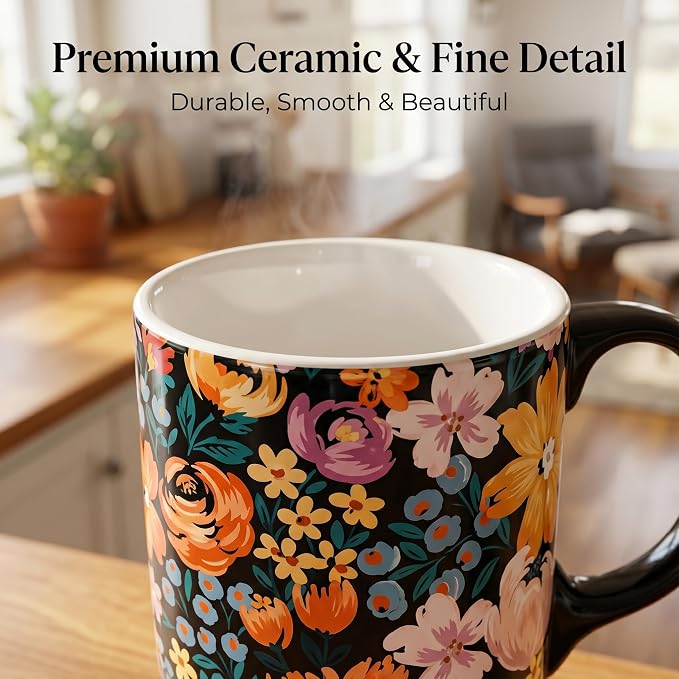 Topadorn Floral Ceramic Travel Mug - Image 8
