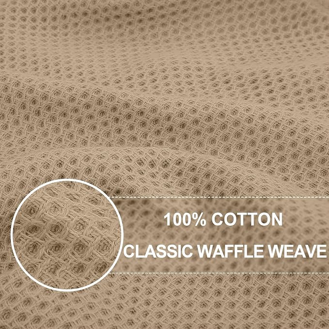 Homaxy 100% Cotton Oversized Waffle Weave Kitchen Dish Towels, Ultra Soft - Image 2