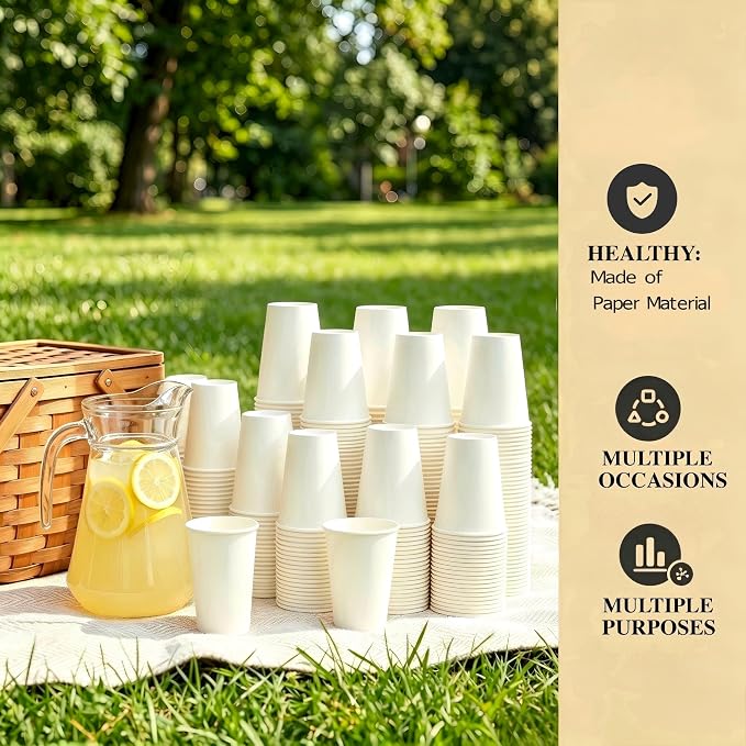 16 oz Disposable Paper Cups 200 Pack - Image 6