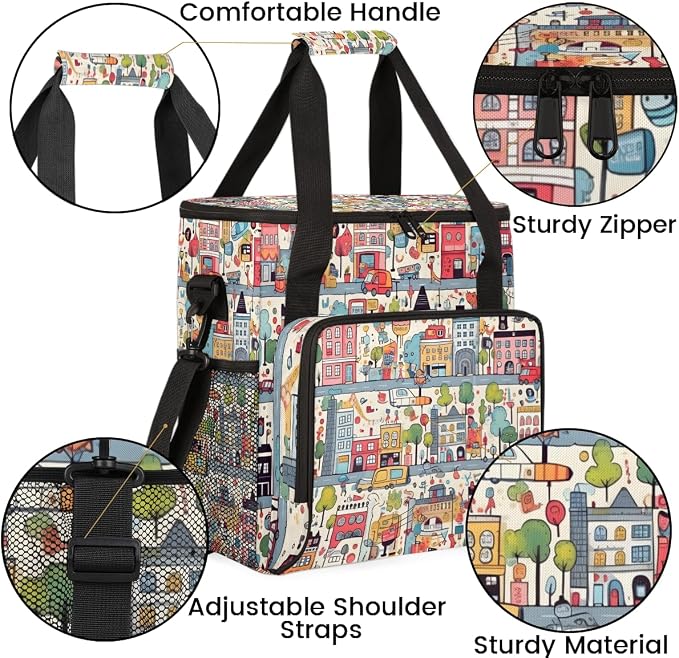 Art City Coffee Maker Travel Bag, Portable Storage Tote Bag - Image 6