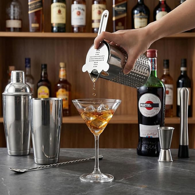 Elsjoy 18 oz Stainless Steel Cocktail Mixing Glass, Double Walled Bartender - Image 7