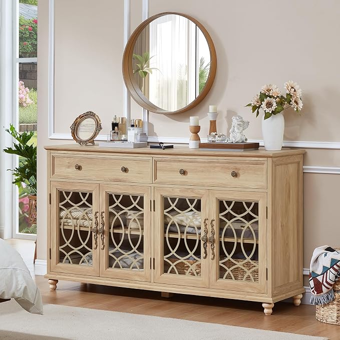 Joaxswe Large Sideboard Buffet Cabinet Set of 2 - Image 9