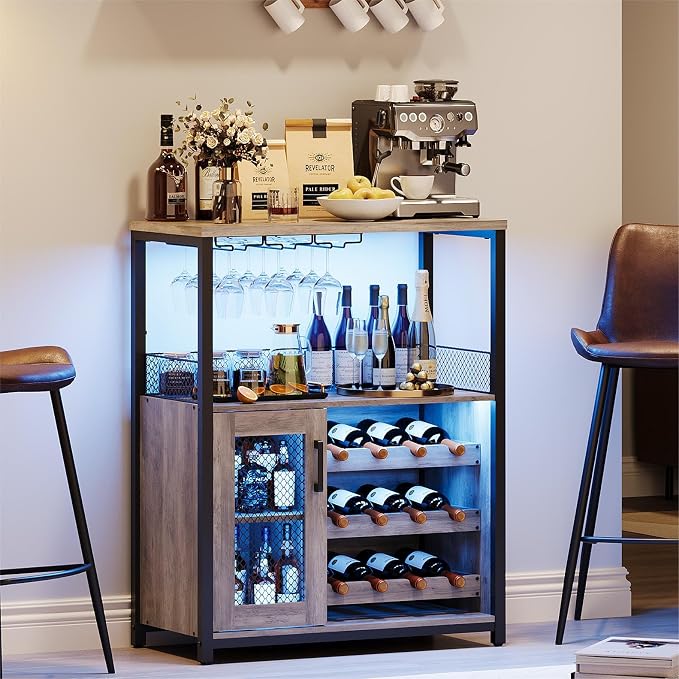 IDEALHOUSE Wine Bar Rack Cabinet by IDEALHOUSE