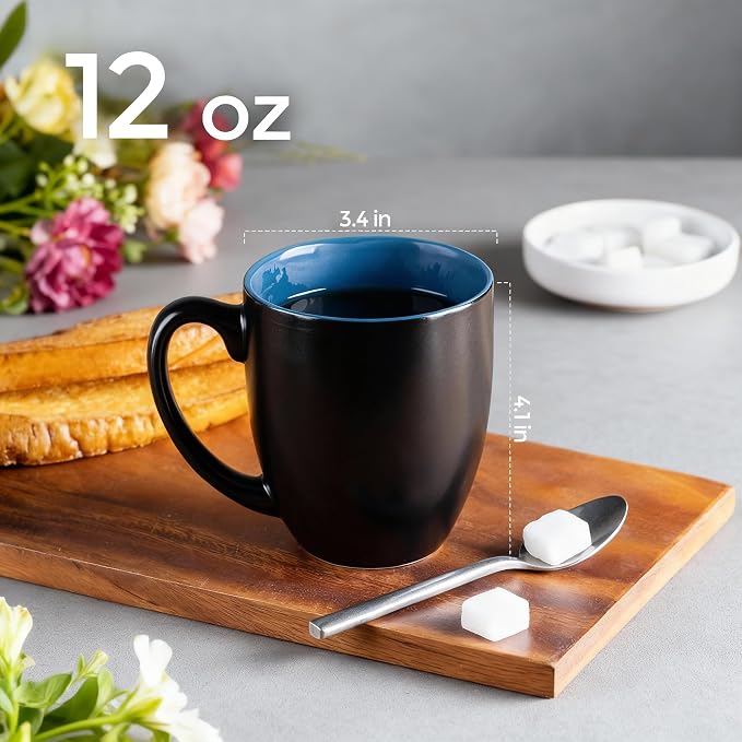 GBhome 12oz Coffee Mugs Set of 6, Large Ceramic Coffee Mugs - Image 2