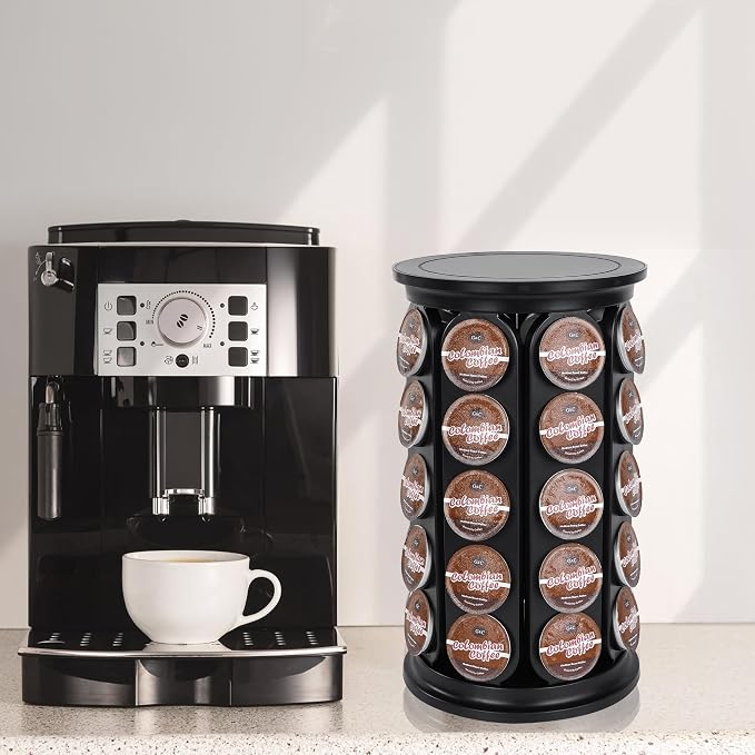 Coffee Pod Holder, Holds 40 K Cup Coffee Capsules, Large Capacity Round - Image 5