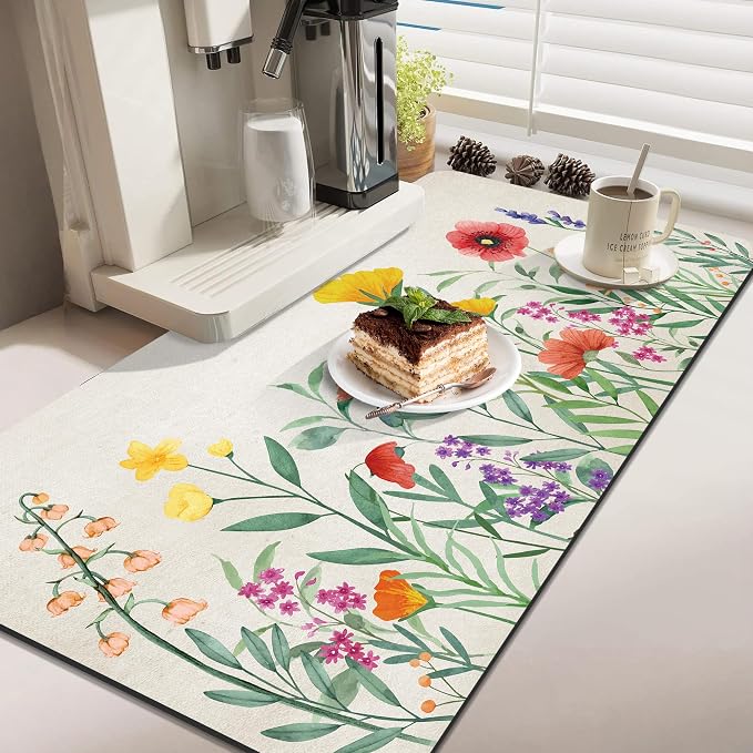 LOKHOM Dish Drying Mat for Kitchen Counter, Dish Drainer Rack Mat for Kitchen - Image 4