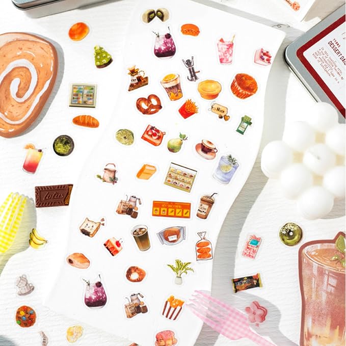 1000 Pcs Small Kawaii Dessert Stickers – 2x3cm Cute Mini Waterproof Vinyl - Image 6