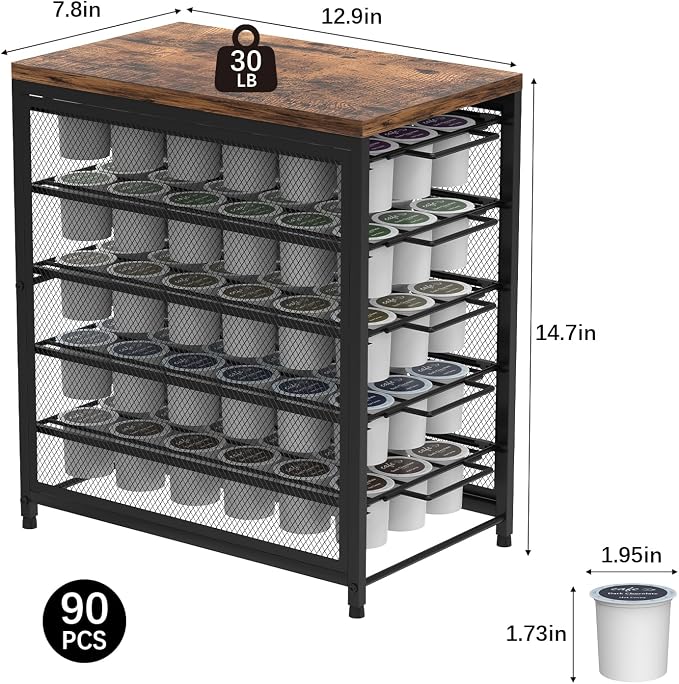 Coffee Pod Holder for K Cups, 5 Tier K Cup Drawer, 90 Pod Pack | Coffee Pod - Image 3