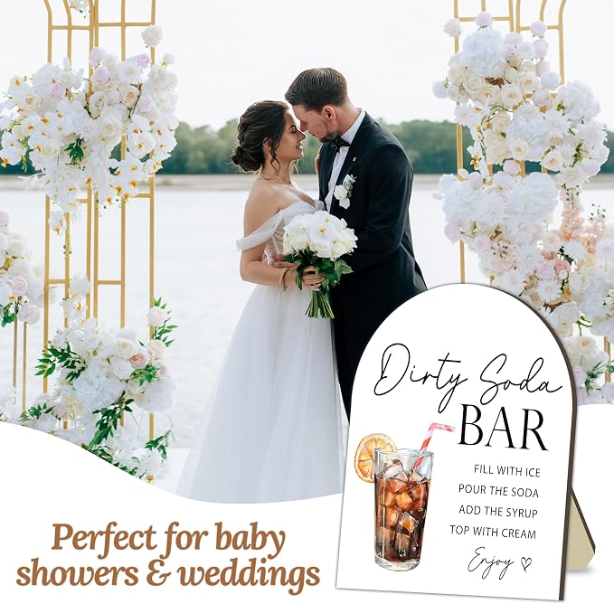 Soda Bar Wooden Tabletop Welcome Sign, Soda Bar Baby Shower Drink Station Sign - Image 6