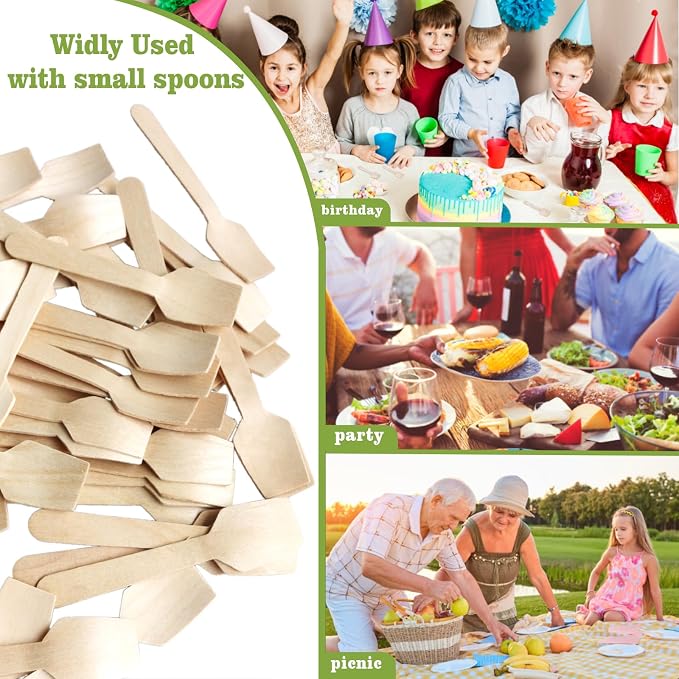200 Pcs Wooden Ice Cream Spoons - Image 5