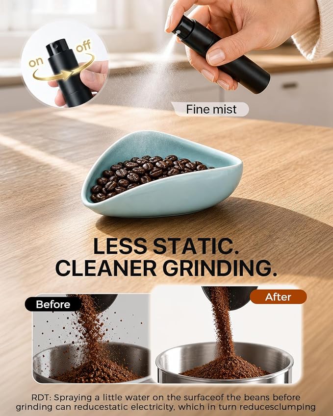 Ceramic Coffee Bean Dosing Cup + 10ml/0.35oz Sprayer + 5ml/0.18oz Dual-Headed - Image 3