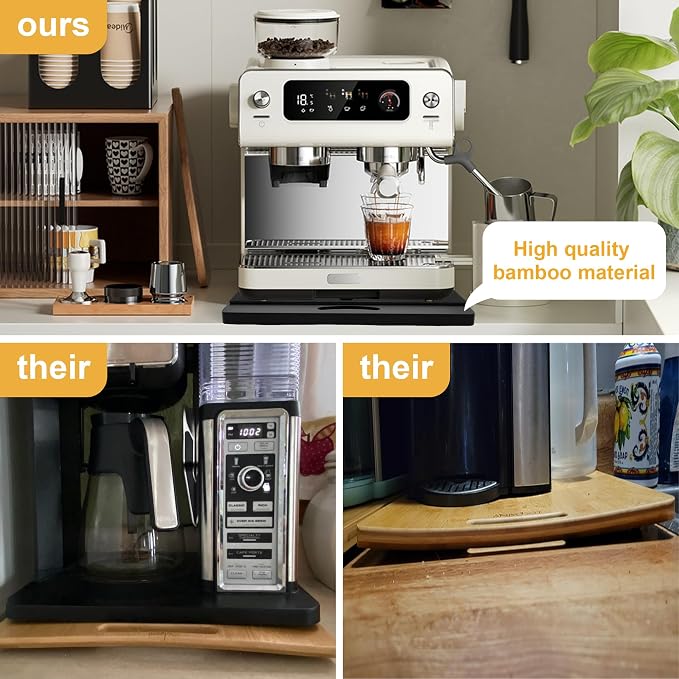 MinBoo Bamboo Appliance Slider, Sliding Tray - Image 4