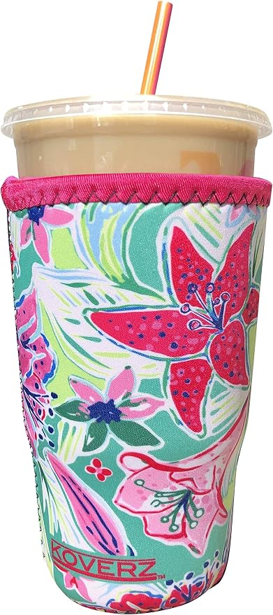 Iced Coffee Sleeve, Insulated Neoprene Cup Sleeve, Fits a 32 Oz. Coffee Cup by Koverz