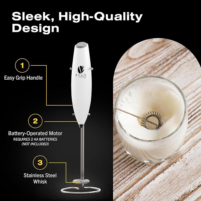 Bean Envy Milk Frother, Coffee Stirrers, Frother Wand, Milk Frother Handheld - Image 6