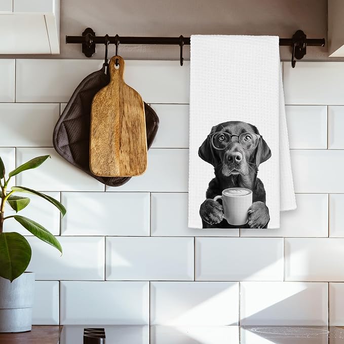 Dog Labrador Kitchen Towels, Funny Cute Hand Bathroom Towels Gifts - Image 3