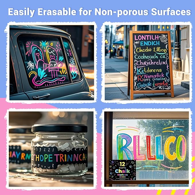 12 Dual Tip Liquid Chalk Markers - Image 7