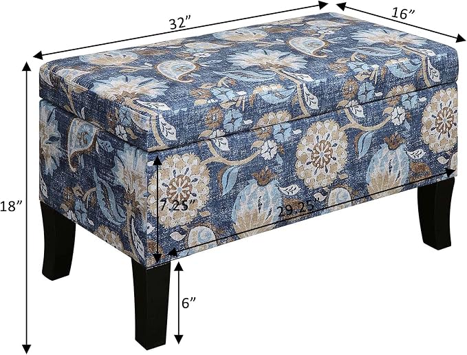 Convenience Concepts Designs4Comfort Winslow Storage Ottoman Bench 32" - Image 3