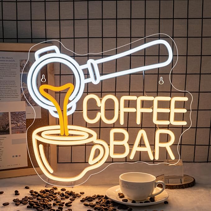 Ineonlife Coffee Bar Neon Sign, Dimmable LED Neon Light Up Sign by ineonlife