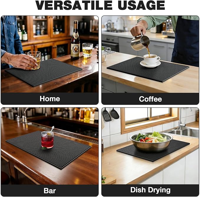 Facmogu 18 x 12 Inch Rubber Bar Mats, Restaurant, Home Counters - Image 9