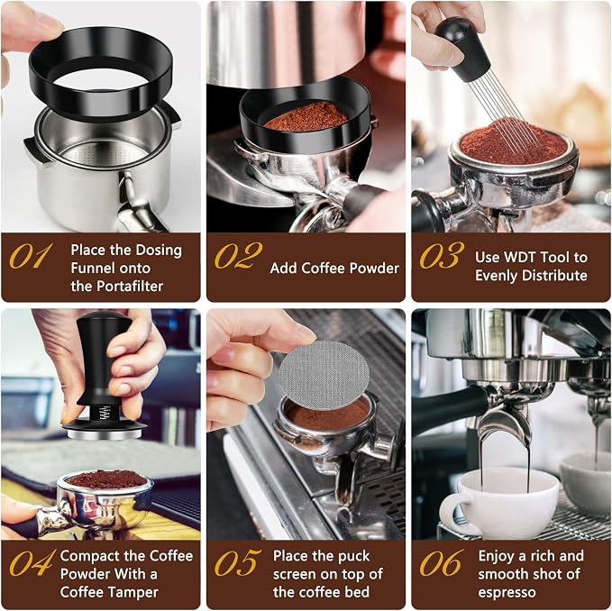 Y-Step 25 PCS Espresso Accessories Kit, Espresso Tamper Kit Coffee Tamper Set - Image 5