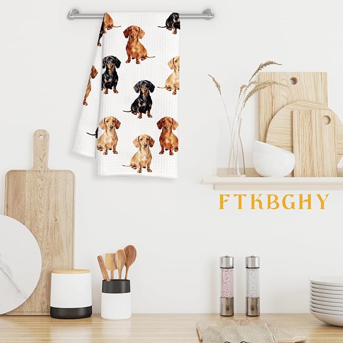 Dachshund Kitchen Towels, Weiner Dog Gifts - Image 3
