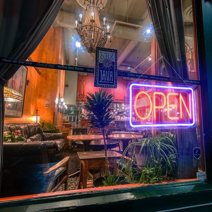 Open Signs for Business, Neon Open Sign Led, 16.5"x 9", - Image 8