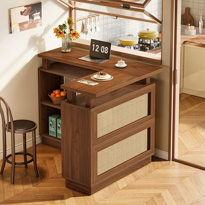 Tribesigns L Shaped Bar Table - Image 4