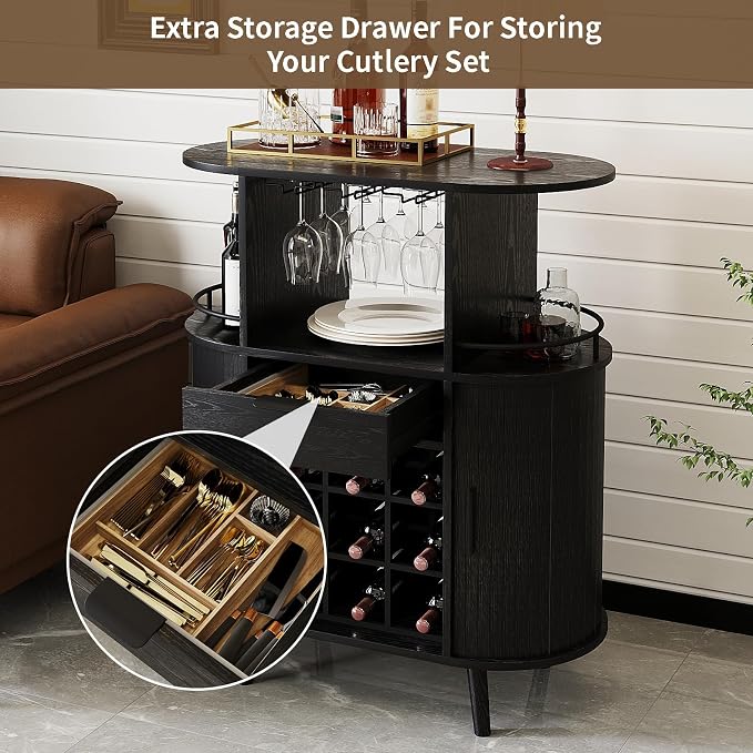 Wine Bar Storage Cabinet, Coffee bar Cabinet - Image 7